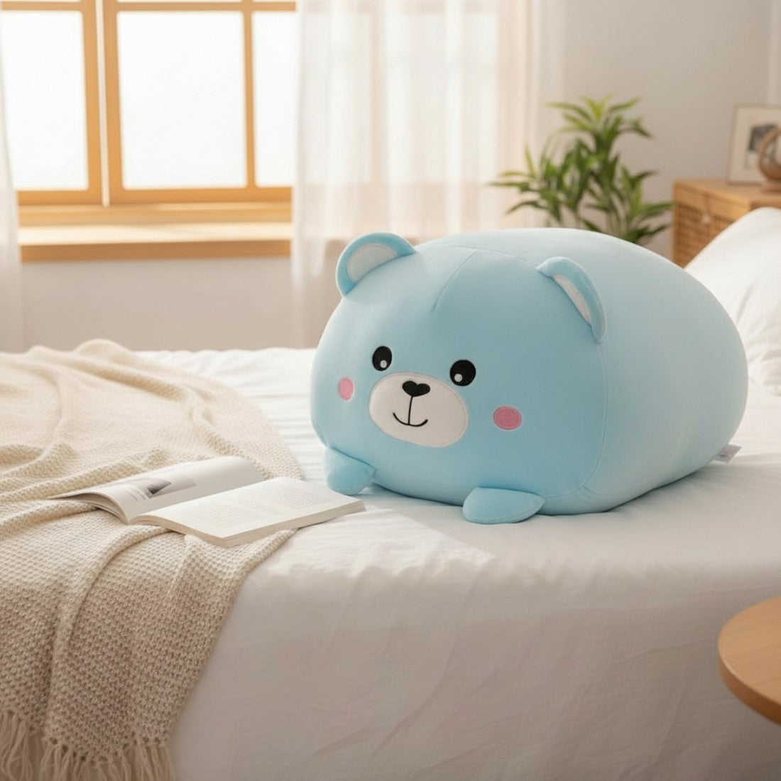 Plüschtier Kawaii Superweicher blauer Bär im Squishmallow-Stil