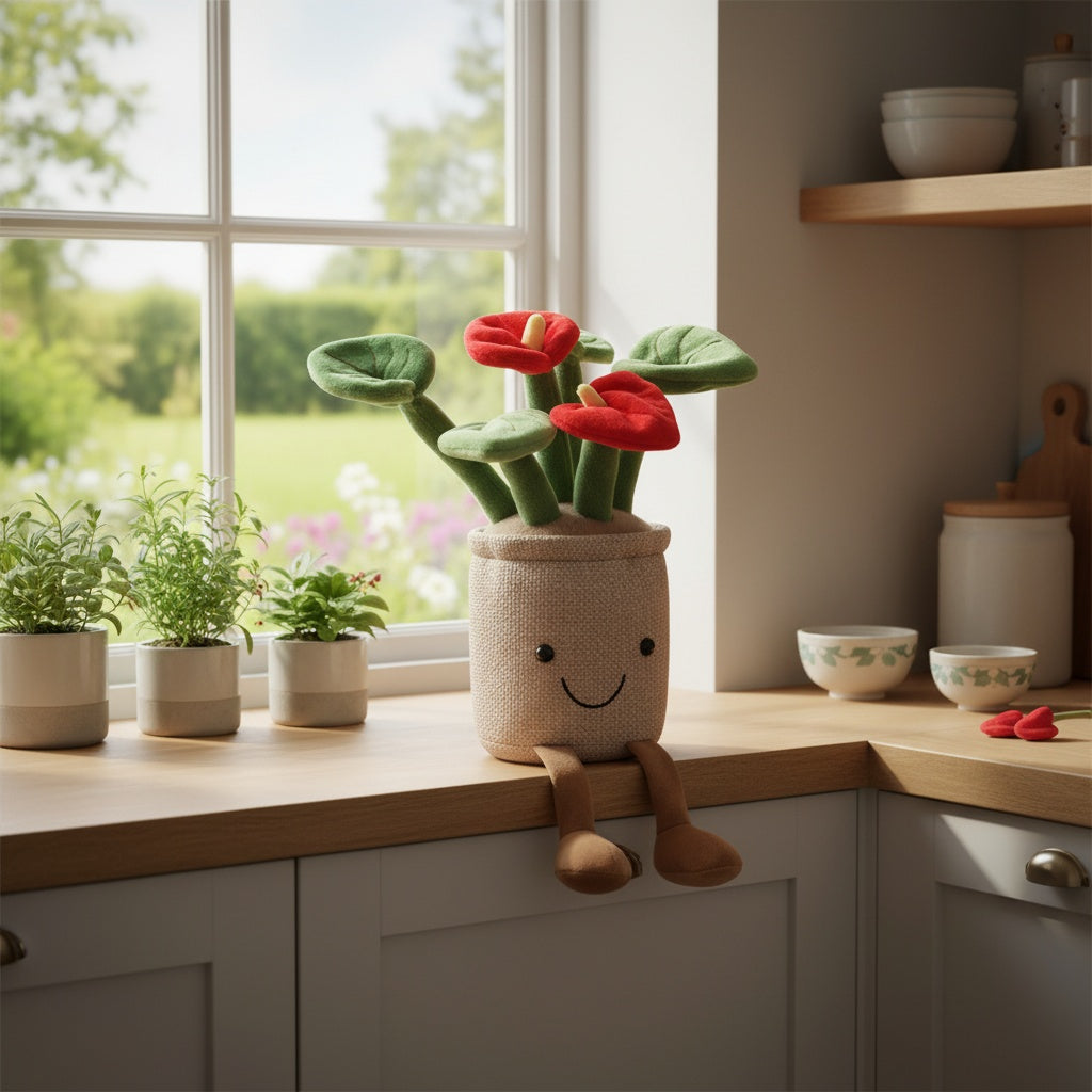 Plüschtier Pflanze Kawaii Lächelnde Mondblume