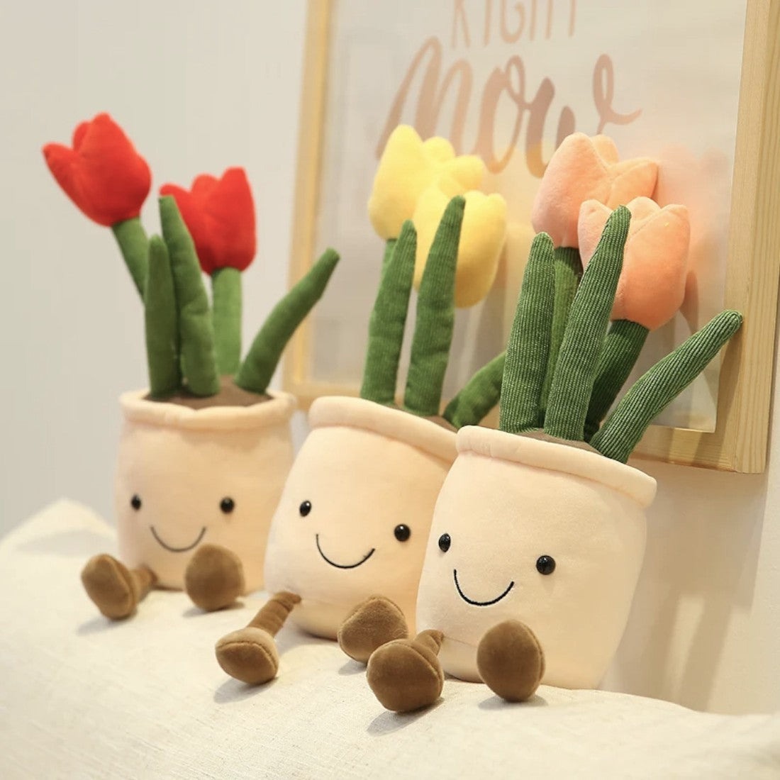Plüschtier Pflanze Kawaii Tulpen im Topf