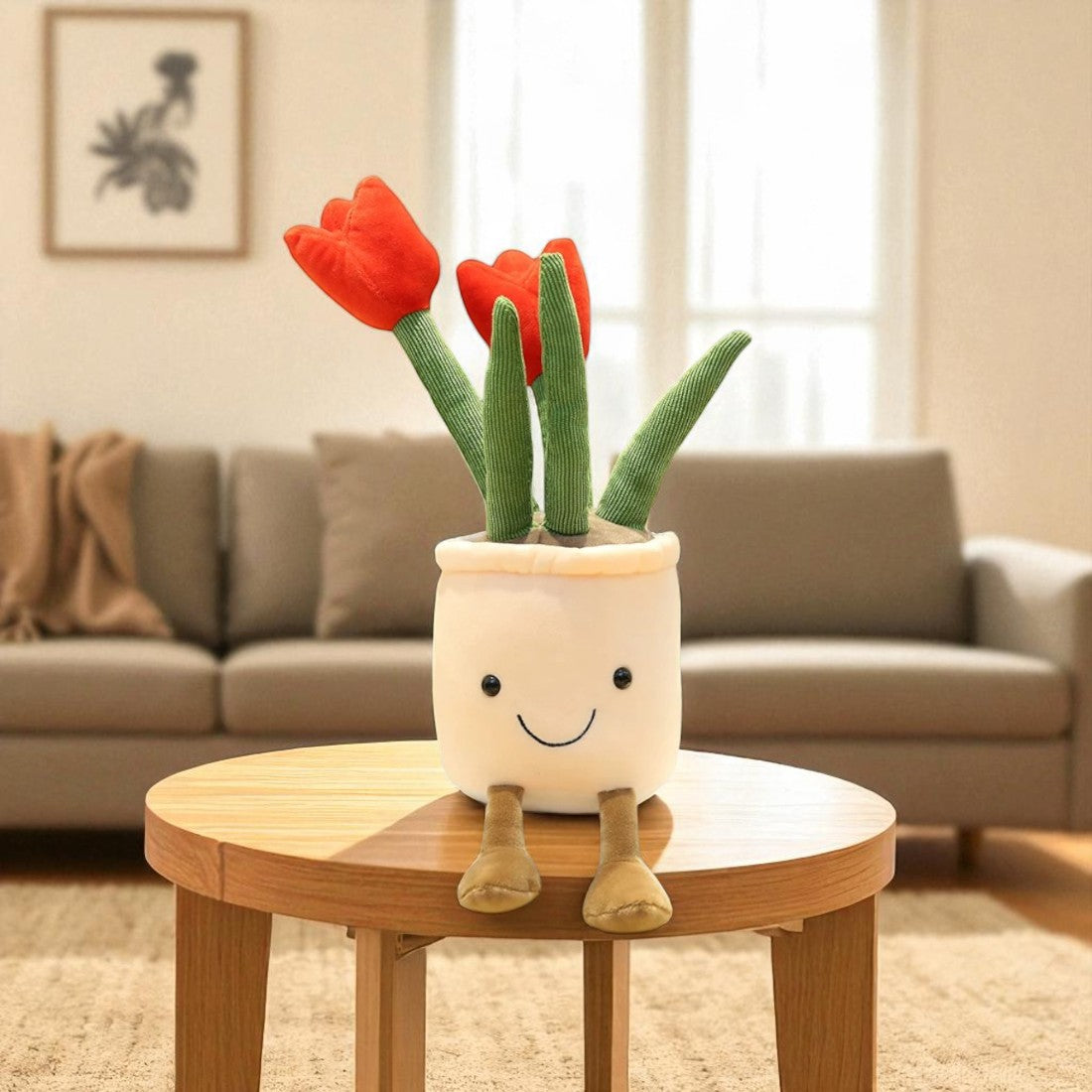 Plüschtier Pflanze Kawaii Tulpen im Topf