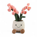 Peluche plante kawaii orchidée douce et colorée