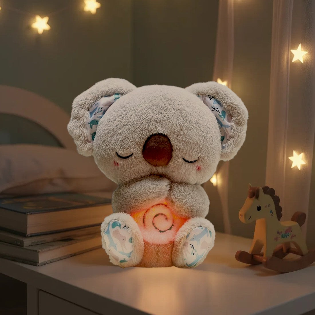 Atmendes leuchtendes Koala-Plüschtier zur Beruhigung von Babys