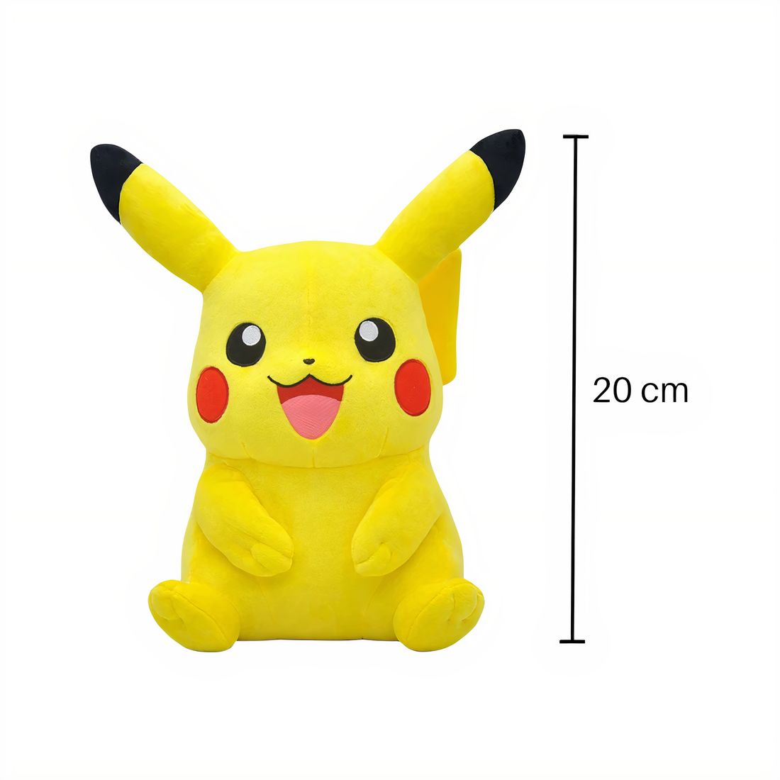 Plüschtier Pokémon – Sitzendes Pikachu mit fröhlichem Lächeln