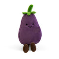 Peluche légume kawaii aubergine malicieuse