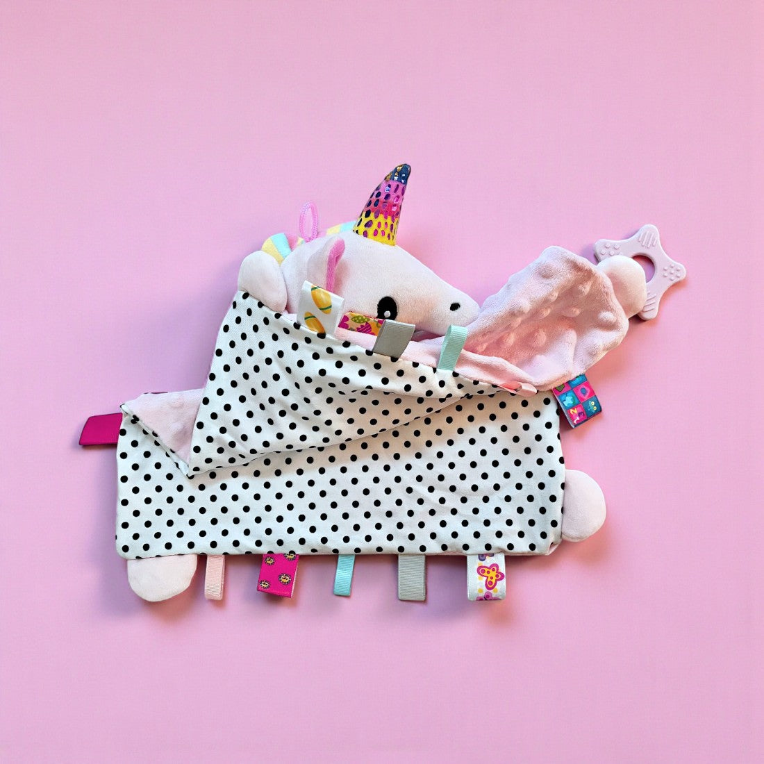 Schmusetuch Einhorn weicher Plüsch für Babys