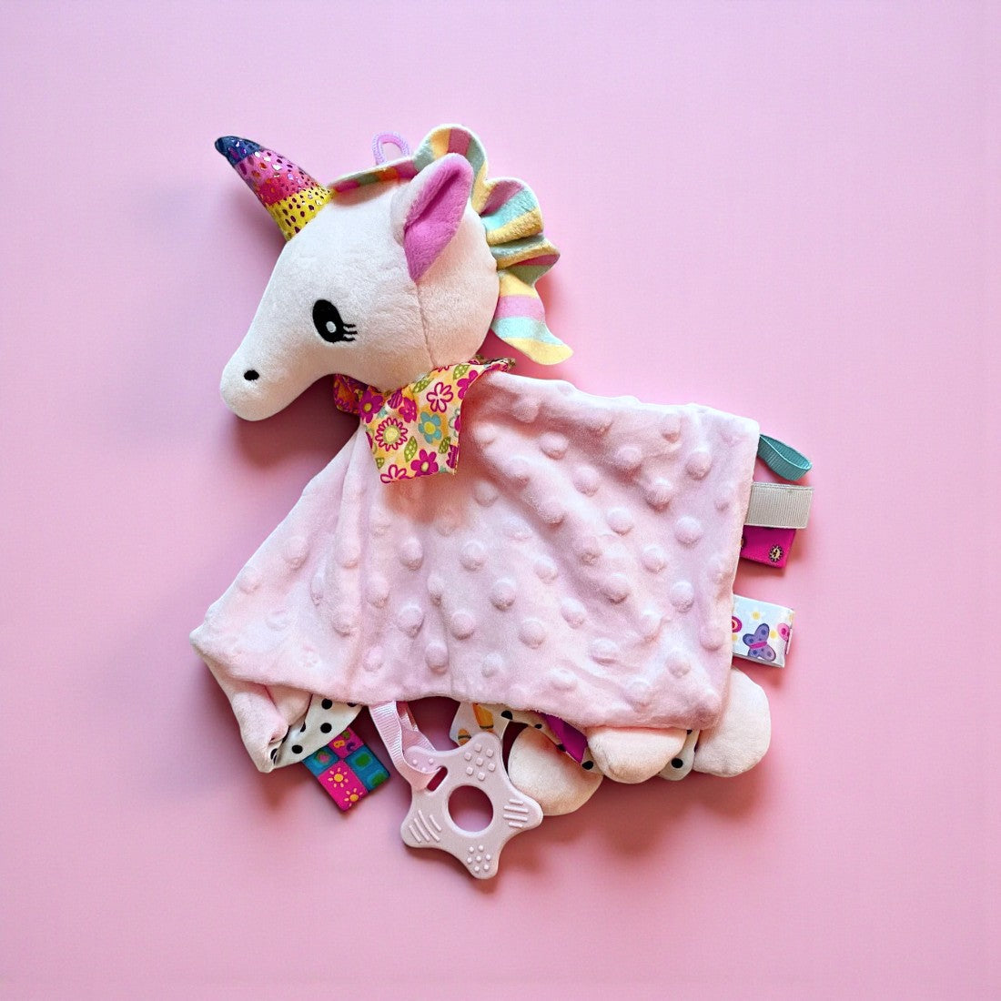Schmusetuch Einhorn weicher Plüsch für Babys