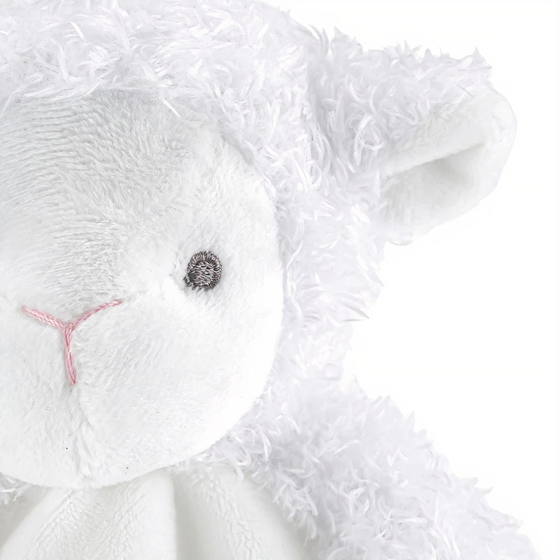 Schmusetuch Schaf Weiß mit Schnullerhalter für Babys