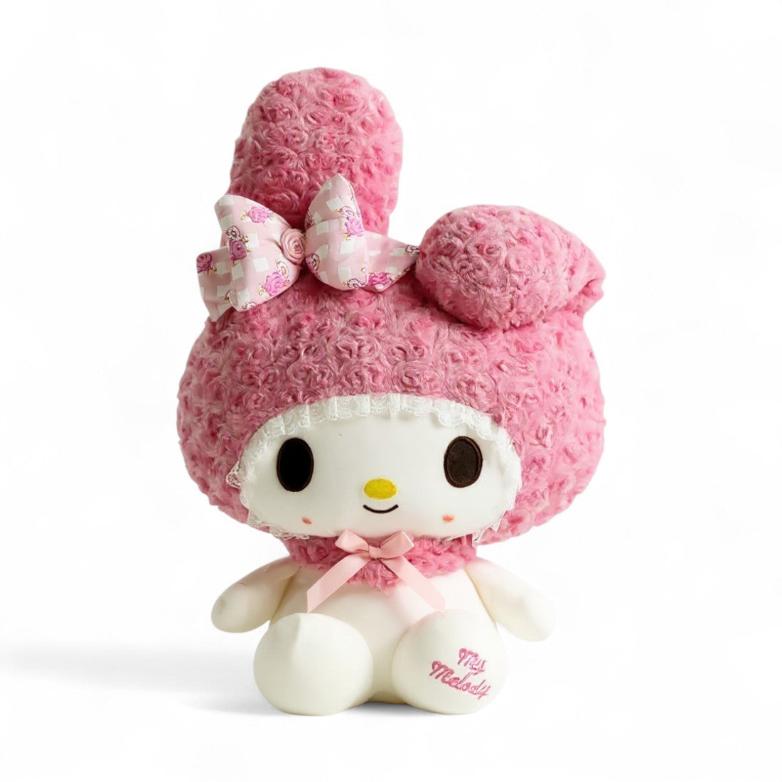 Plüschtier Hello Kitty und My Melody im rosa Outfit
