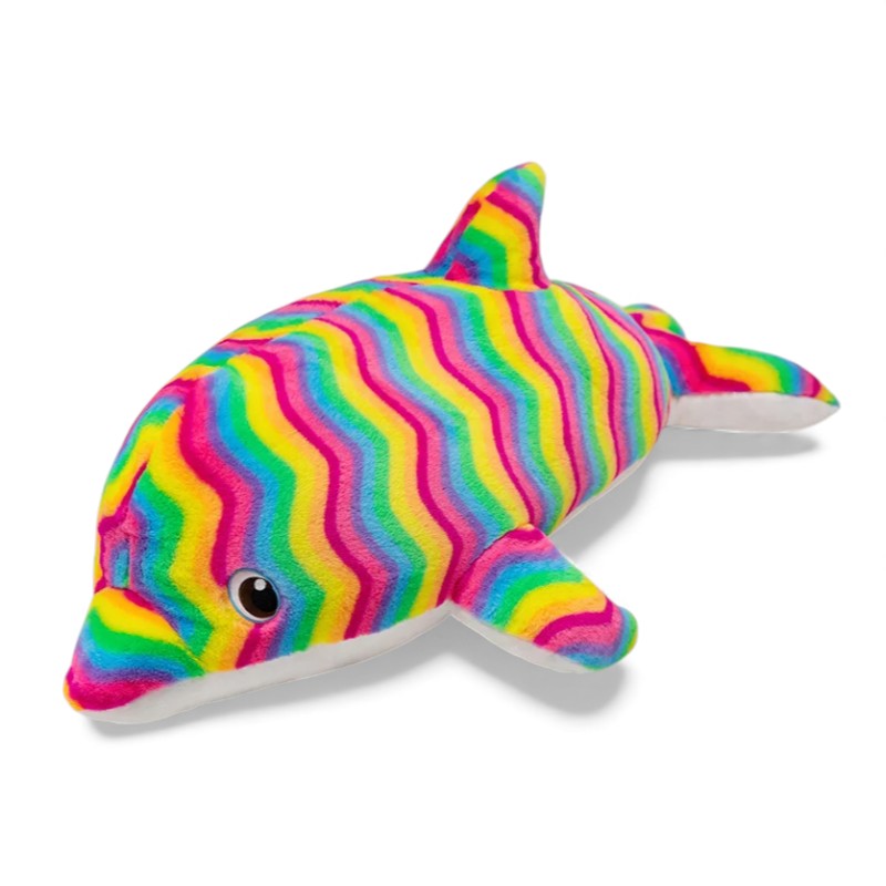 Riesiges Regenbogen-Delfin-Plüschtier