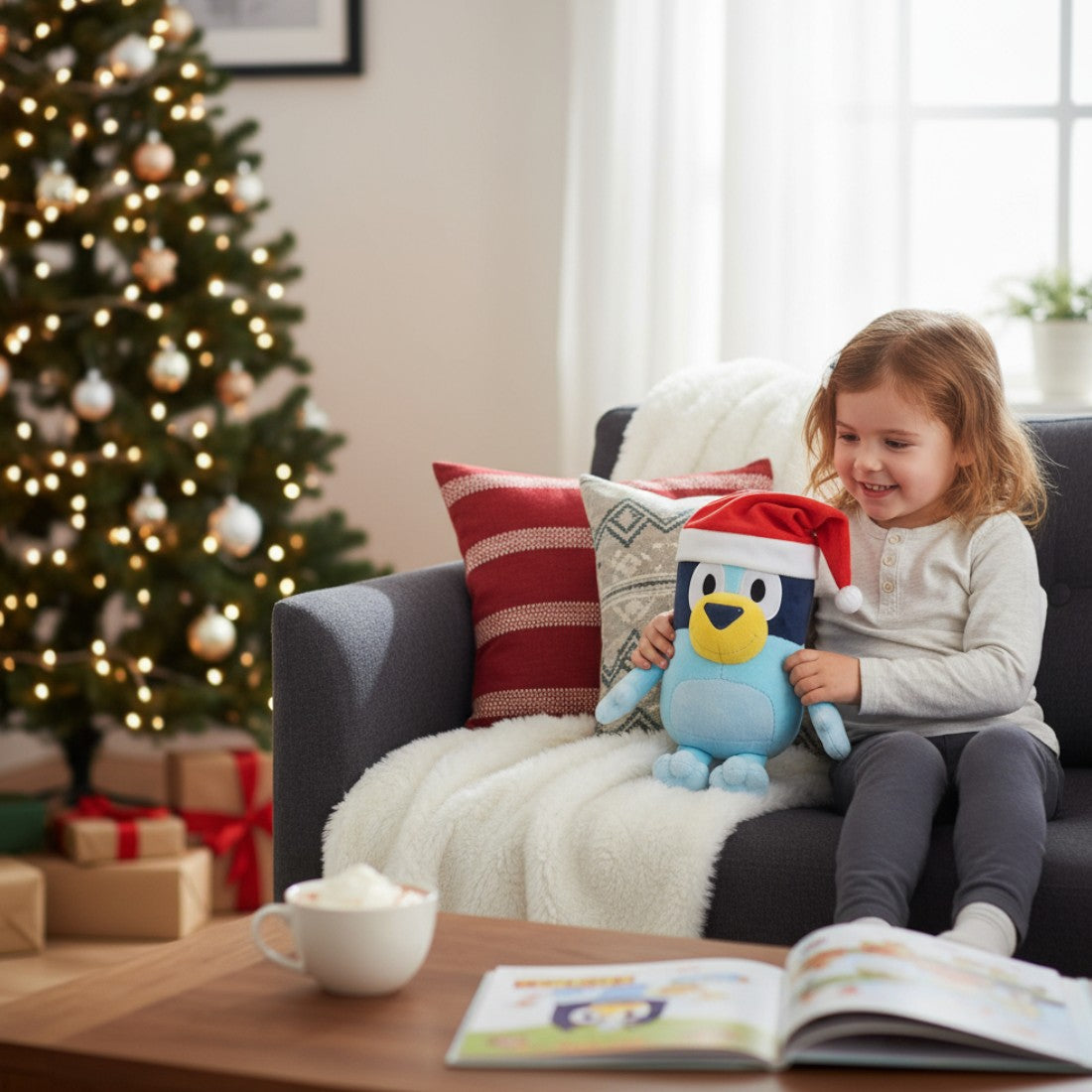 Plüschtier Bluey Weihnachtsversion