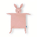 Peluche doudou lapin rose en gaze de coton