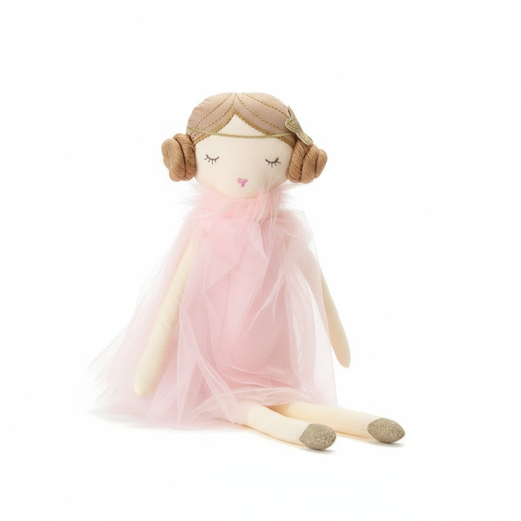 Plüschtier-Puppe Ballerina mit Dutt