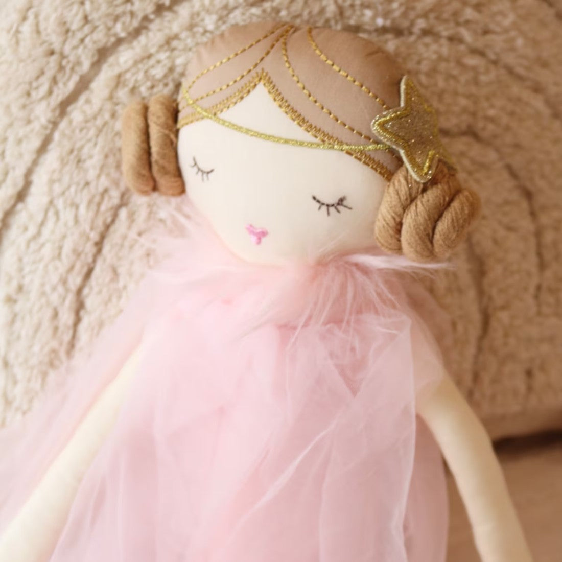 Plüschtier-Puppe Ballerina mit Dutt