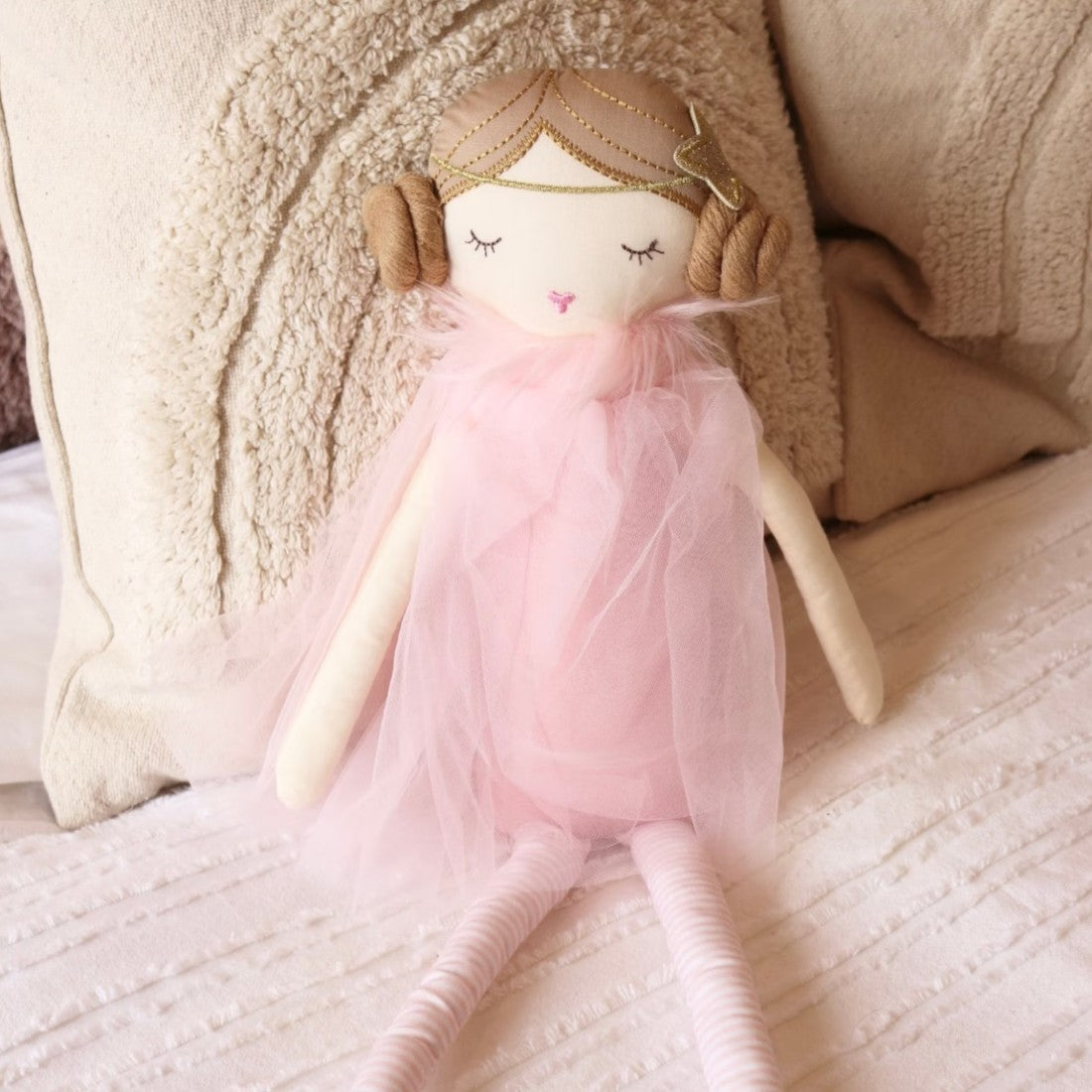 Plüschtier-Puppe Ballerina mit Dutt