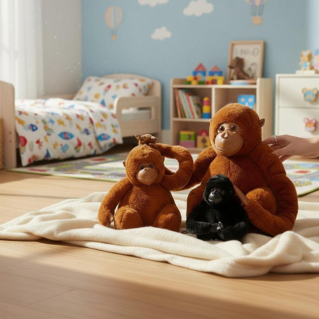 Großes Affen-Plüschtier: Orang-Utan und Gorilla