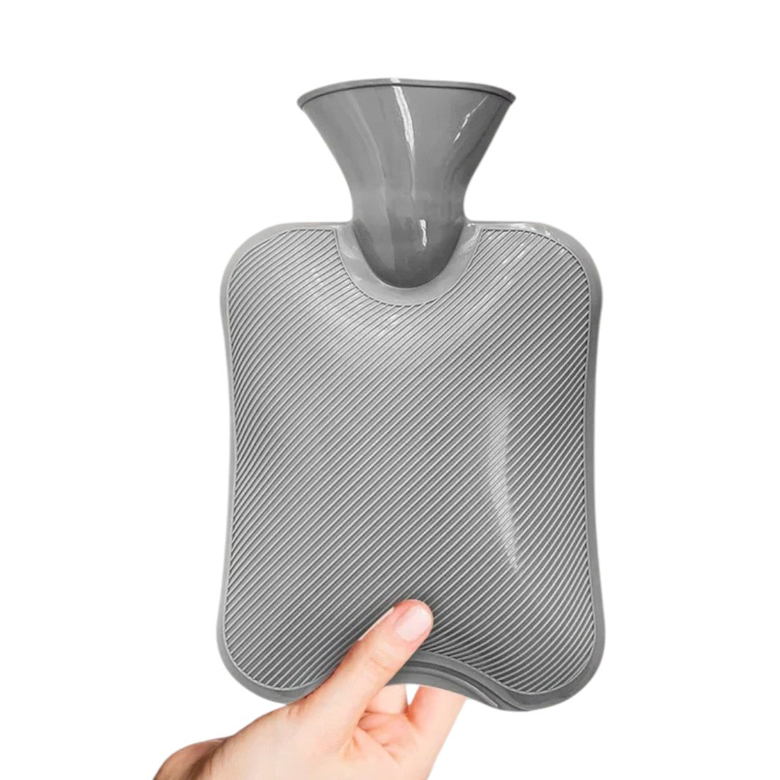 Wärmflasche aus weichem Plüsch mit kleinem Hasen