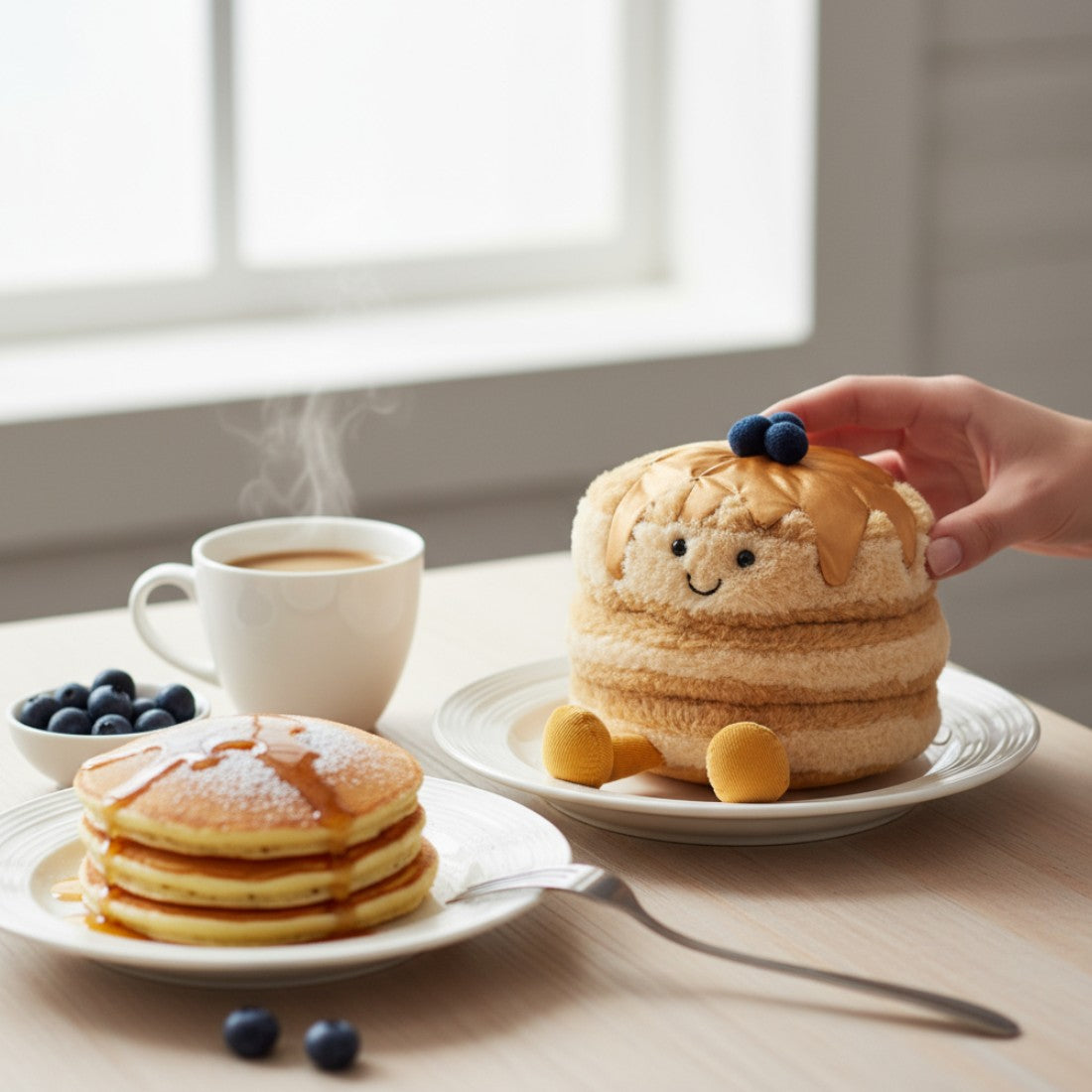 Plüschtier Frühstück Pancakes Kawaii