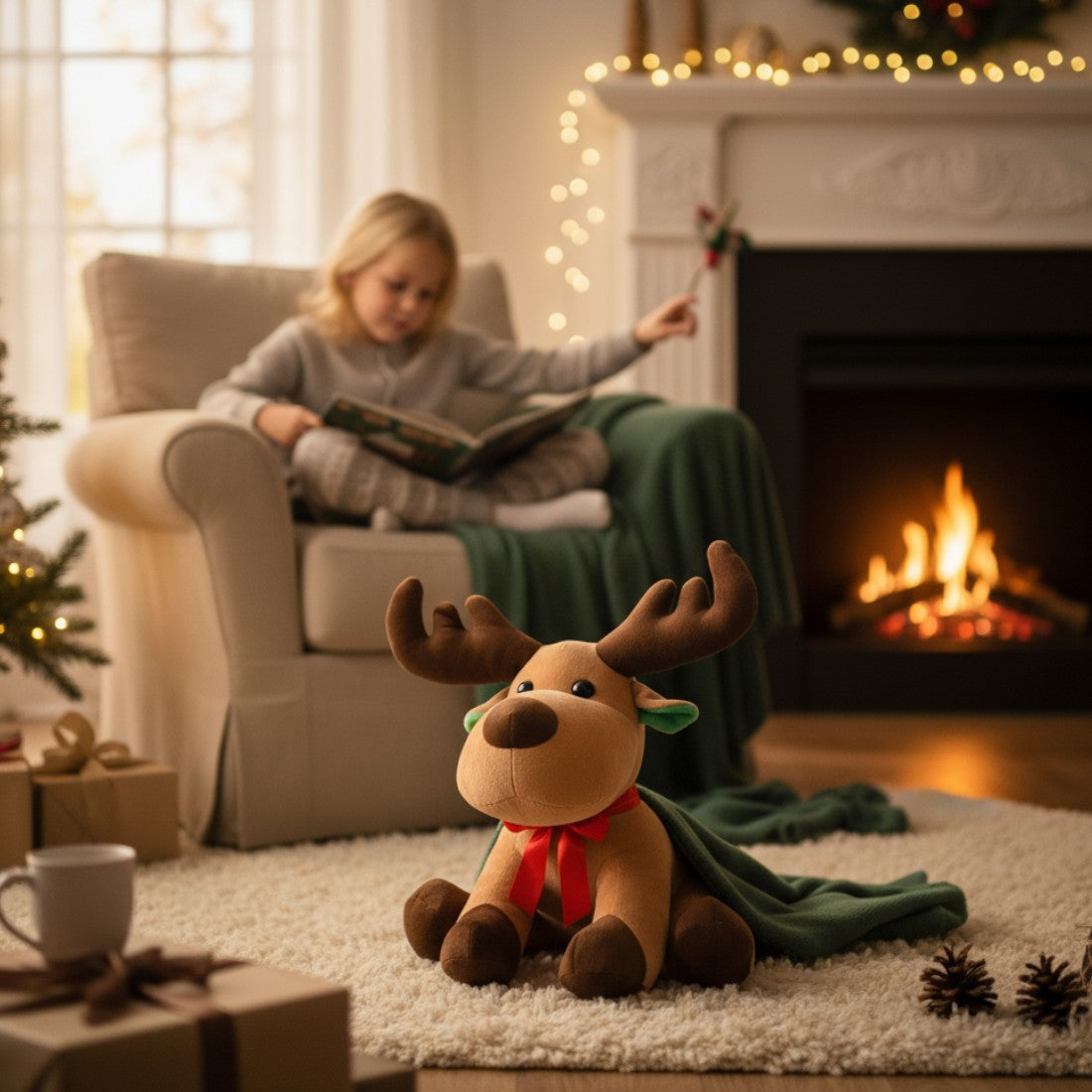 Süßes Weihnachts-Plüschtier Rentier