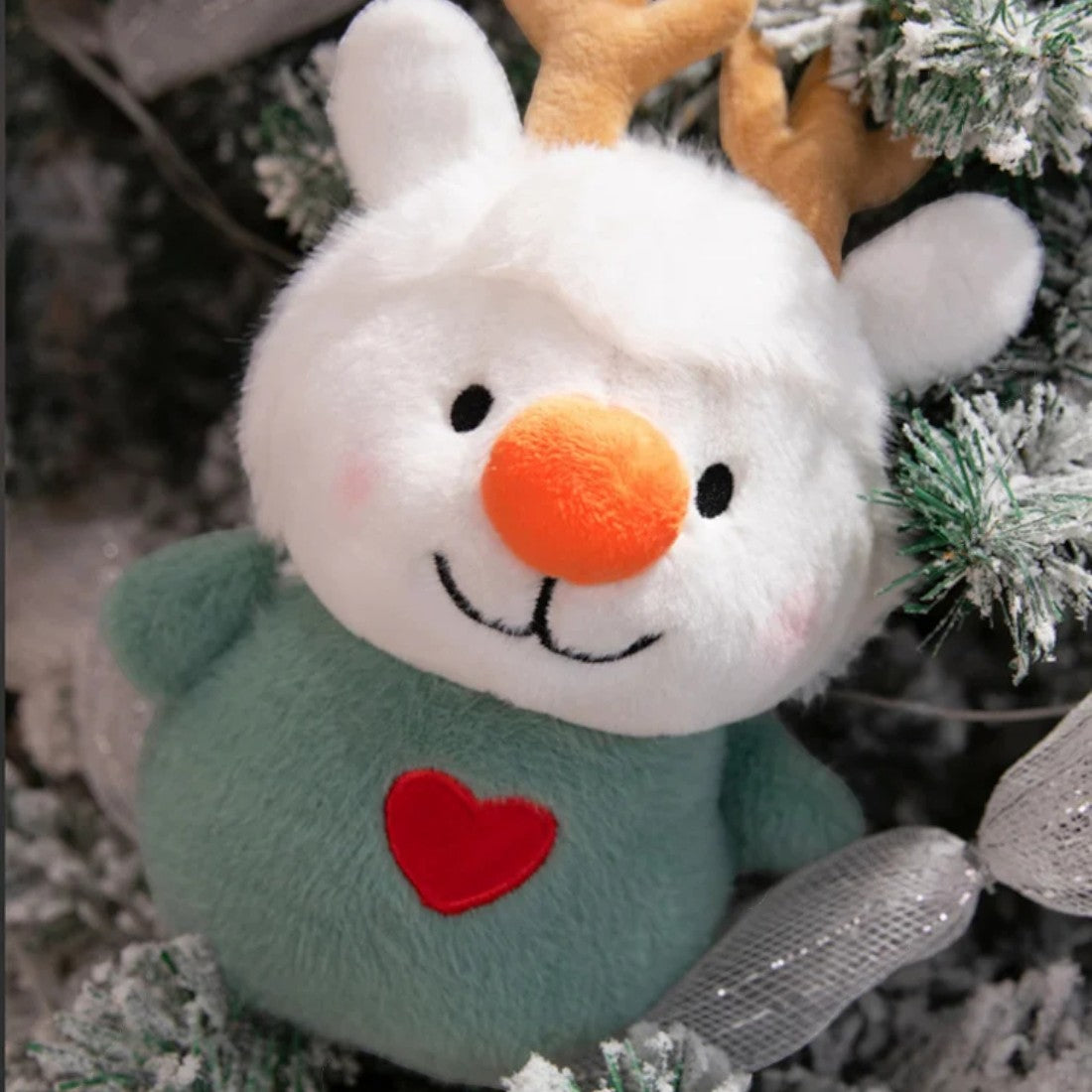 Weihnachts-Plüschtier-Duo Rentiere und Schneemänner