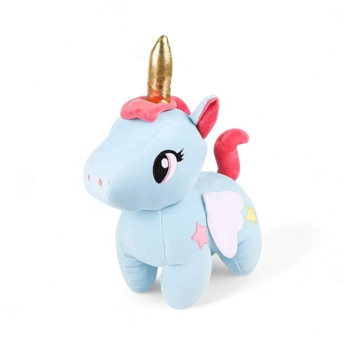 Süßes Einhorn-Plüschtier mit Sternen und magischen Flügeln