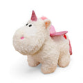 Plüschtier Einhorn Rosa Lockenfell mit glänzenden Flügeln