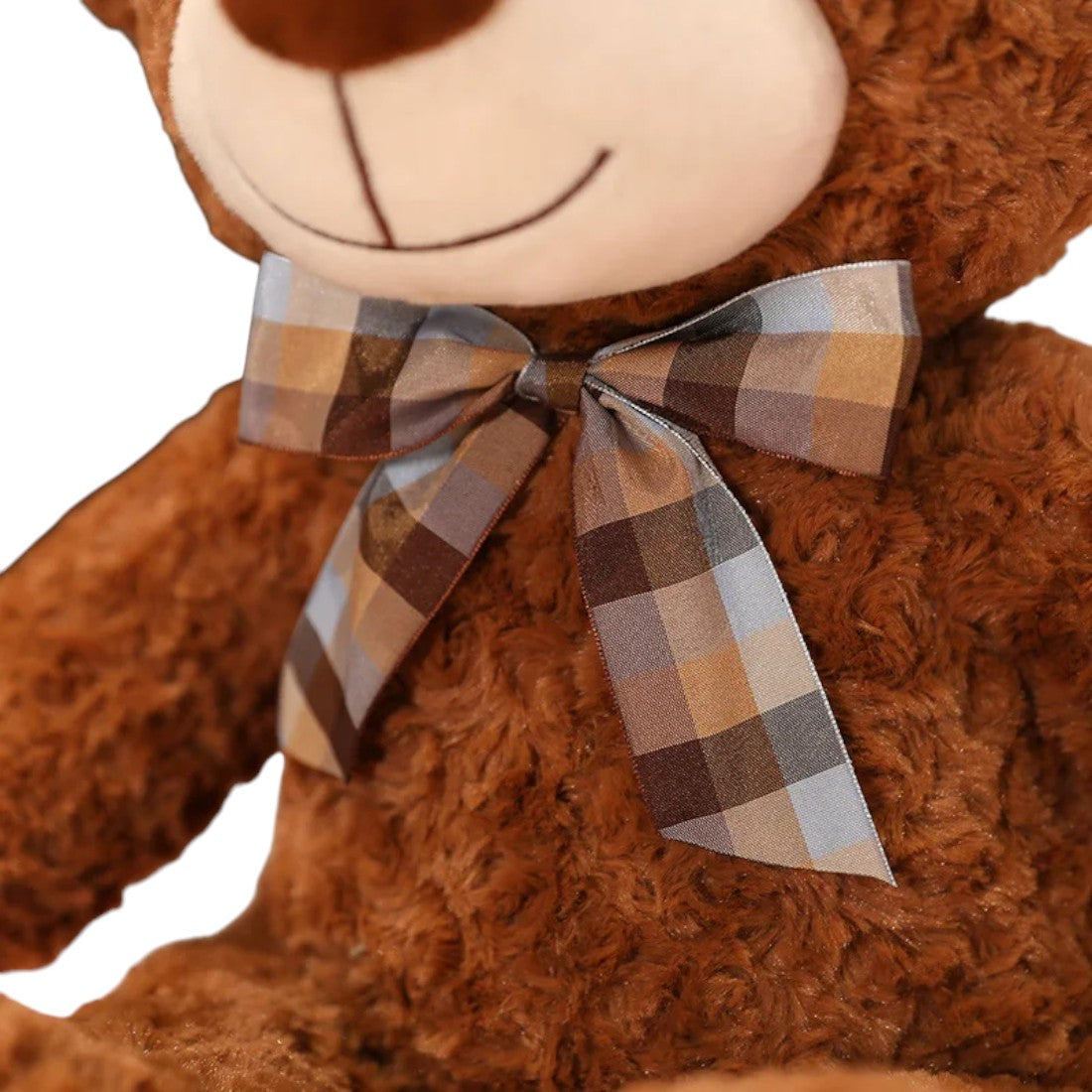 Traditioneller Locken-Teddybär mit Retro-Schleife