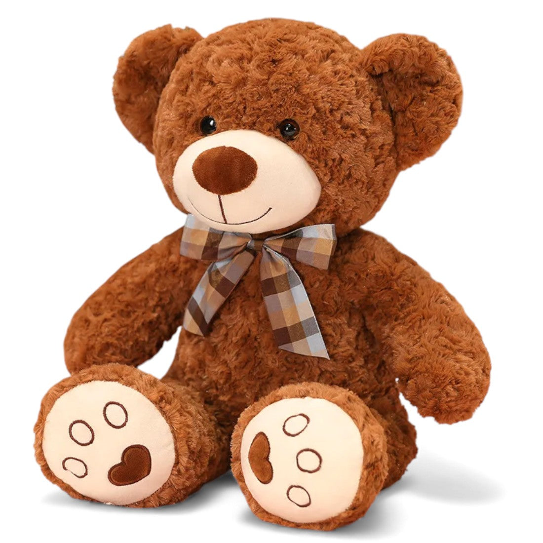 Traditioneller Locken-Teddybär mit Retro-Schleife