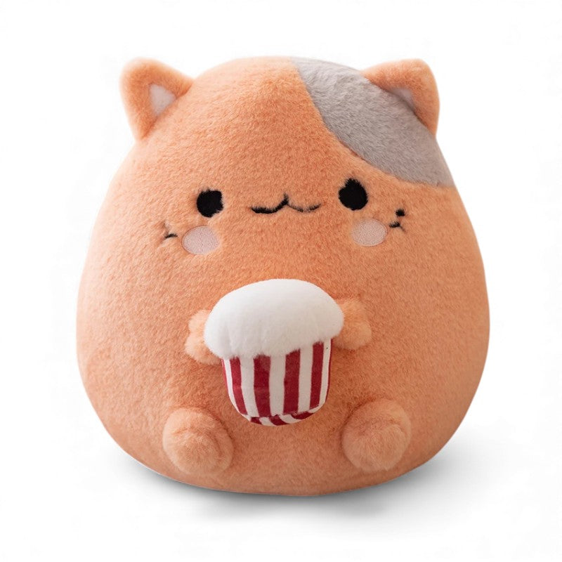 Plüschkissen im Squishmallow-Stil Katze mit Cupcake