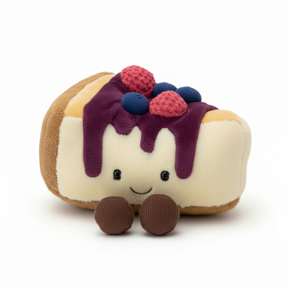 Peluche cheesecake myrtilles framboises kawaii