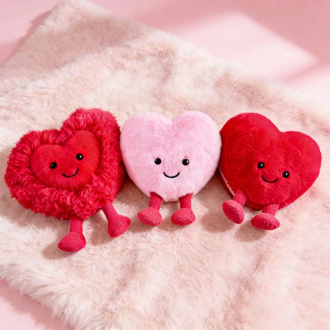 Peluche cœur amour rose 10 cm Saint-Valentin