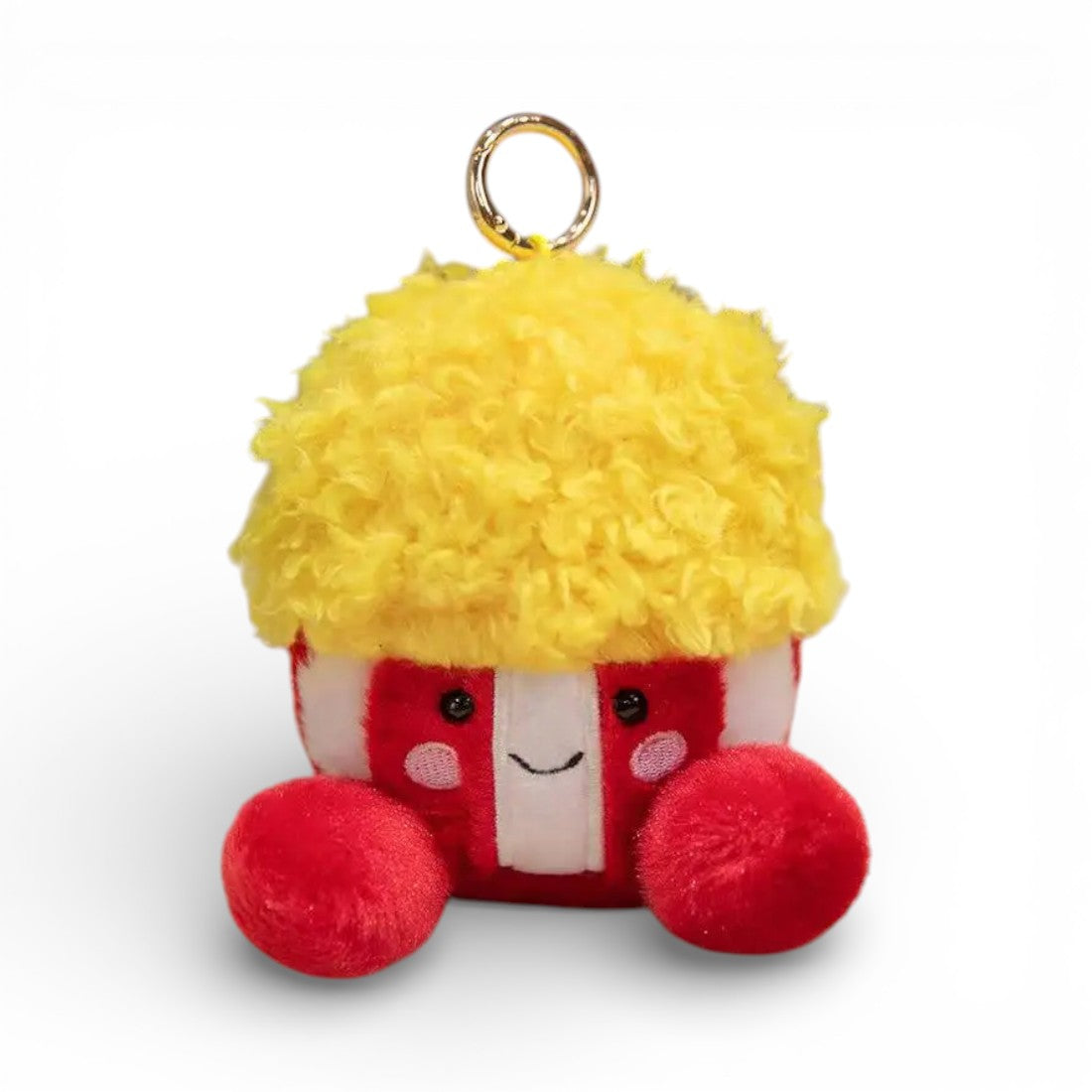 Porte-clés peluche pop corn kawaii
