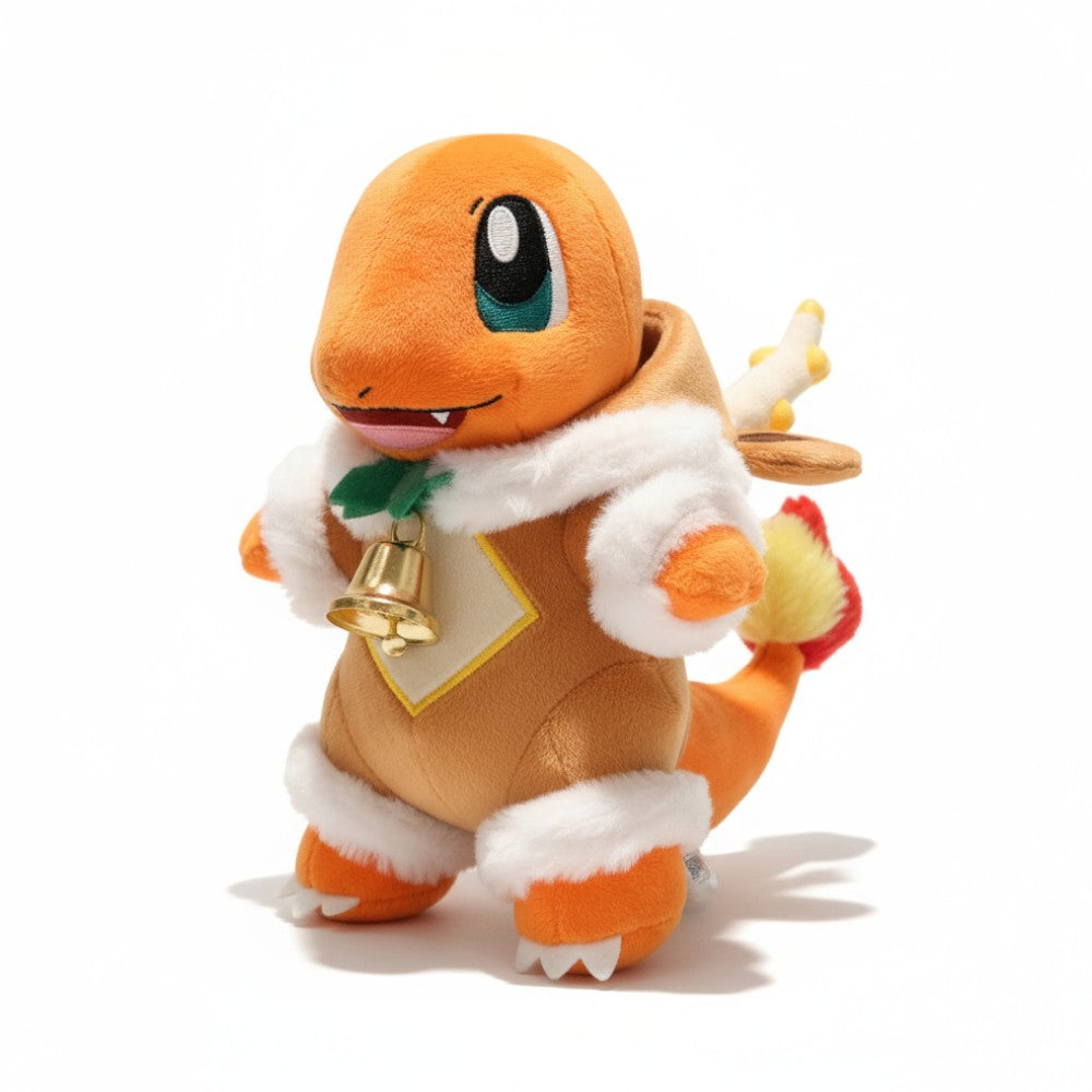 Plüschtier Pokémon – Glumanda im Weihnachtsrentier-Kostüm