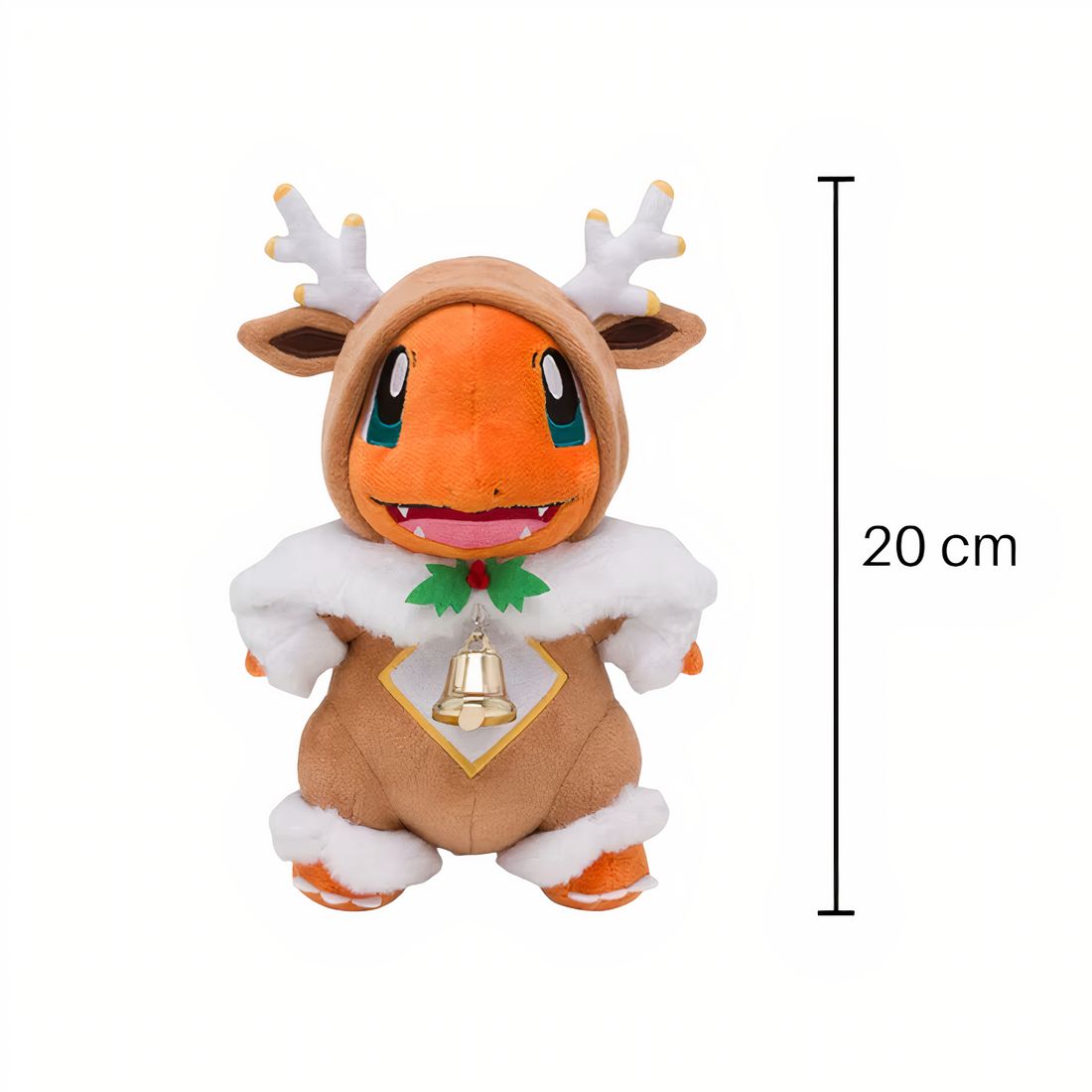 Plüschtier Pokémon – Glumanda im Weihnachtsrentier-Kostüm