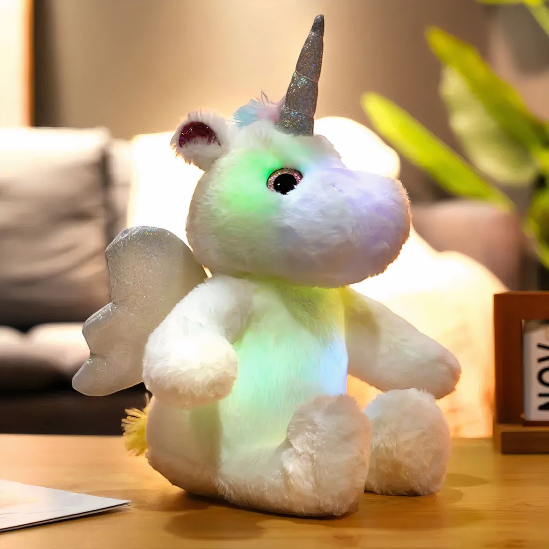 Feenhaftes Nachtlicht-Plüschtier Einhorn