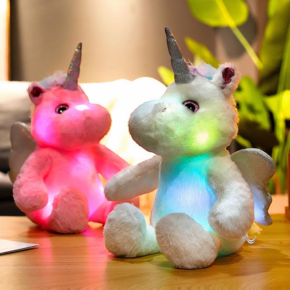 Feenhaftes Nachtlicht-Plüschtier Einhorn