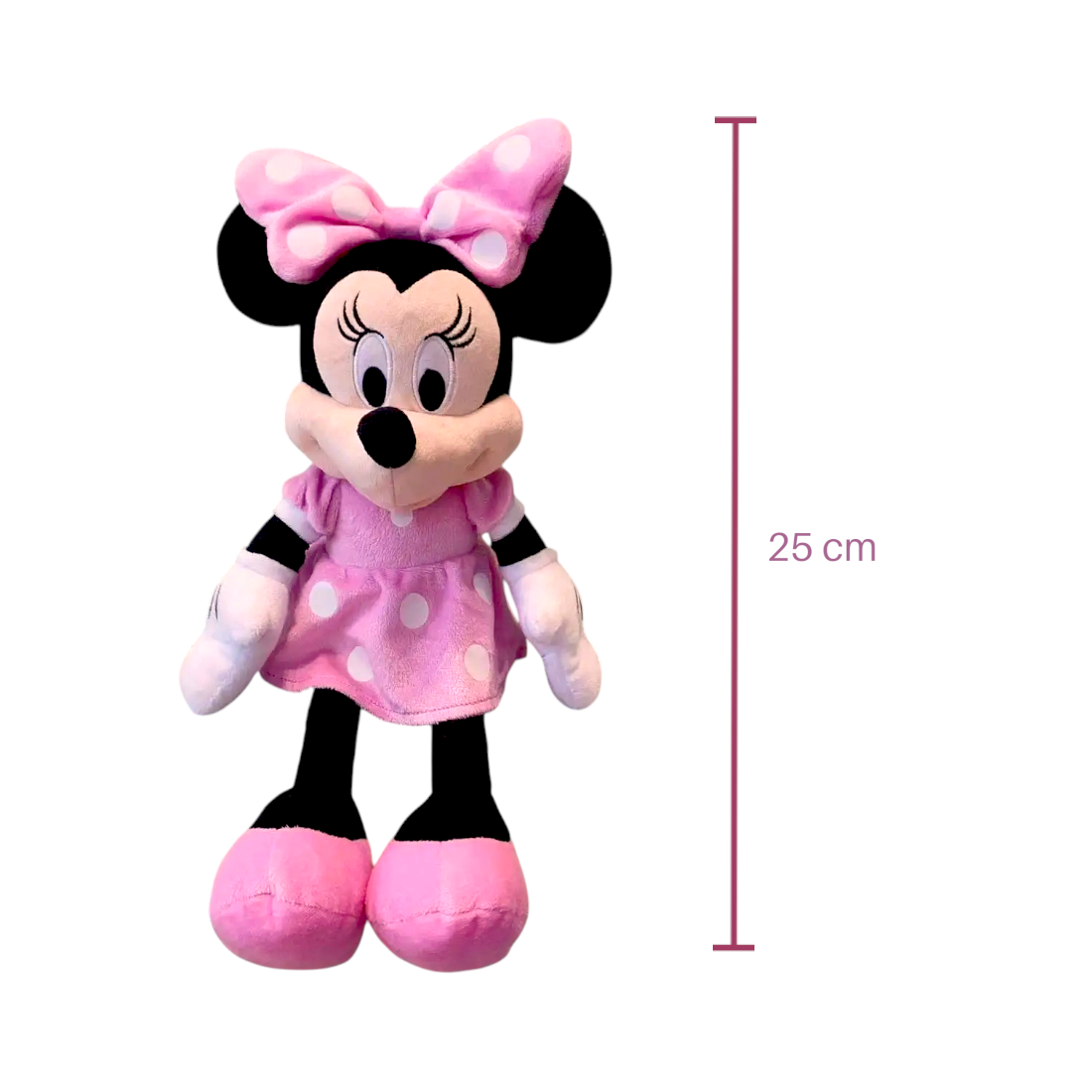 Minnie-Plüschtier rosa Kleid mit Schleife