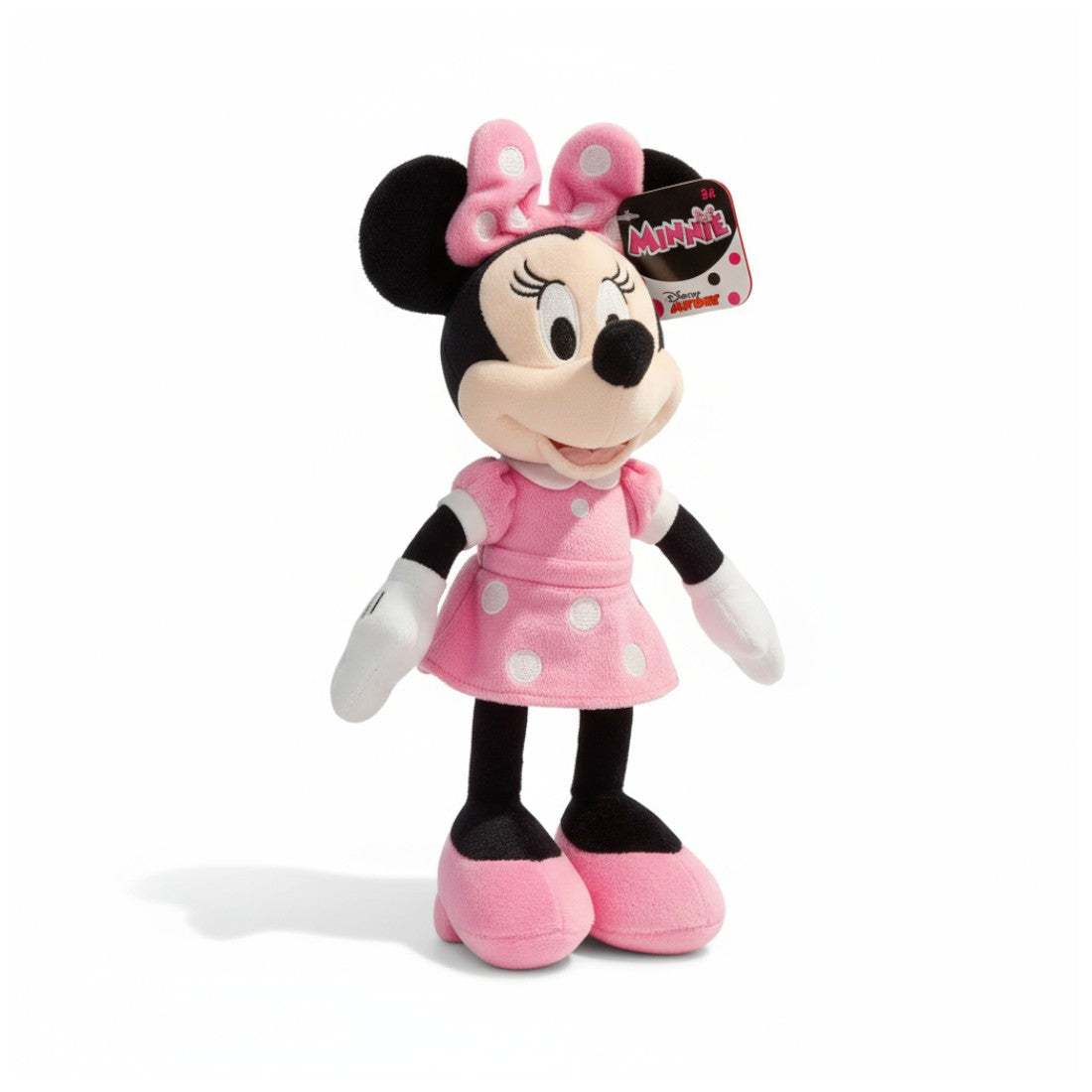 Minnie-Plüschtier rosa Kleid mit Schleife
