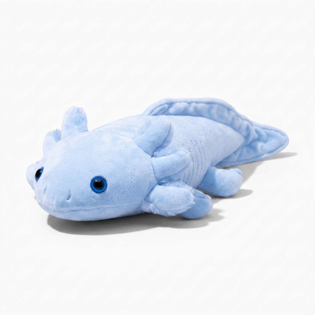 Coussin Axolotl Bleu Format Allongé