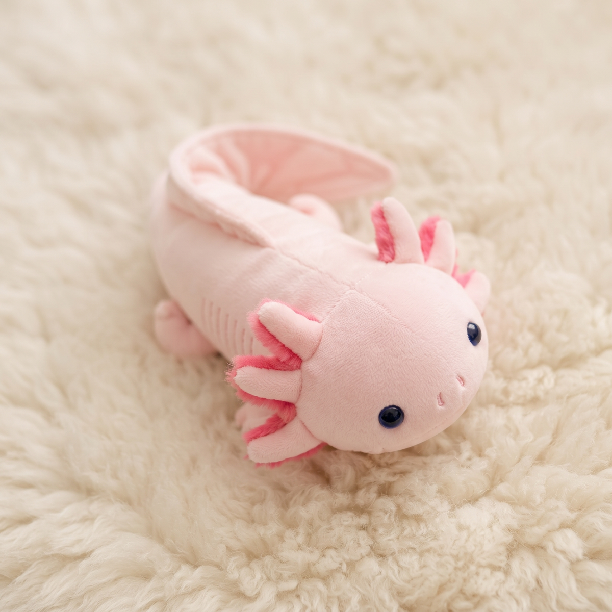 Coussin Peluche Axolotl Rose