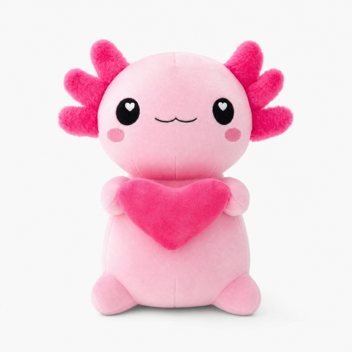 Peluche Axolotl Rose avec Cœur
