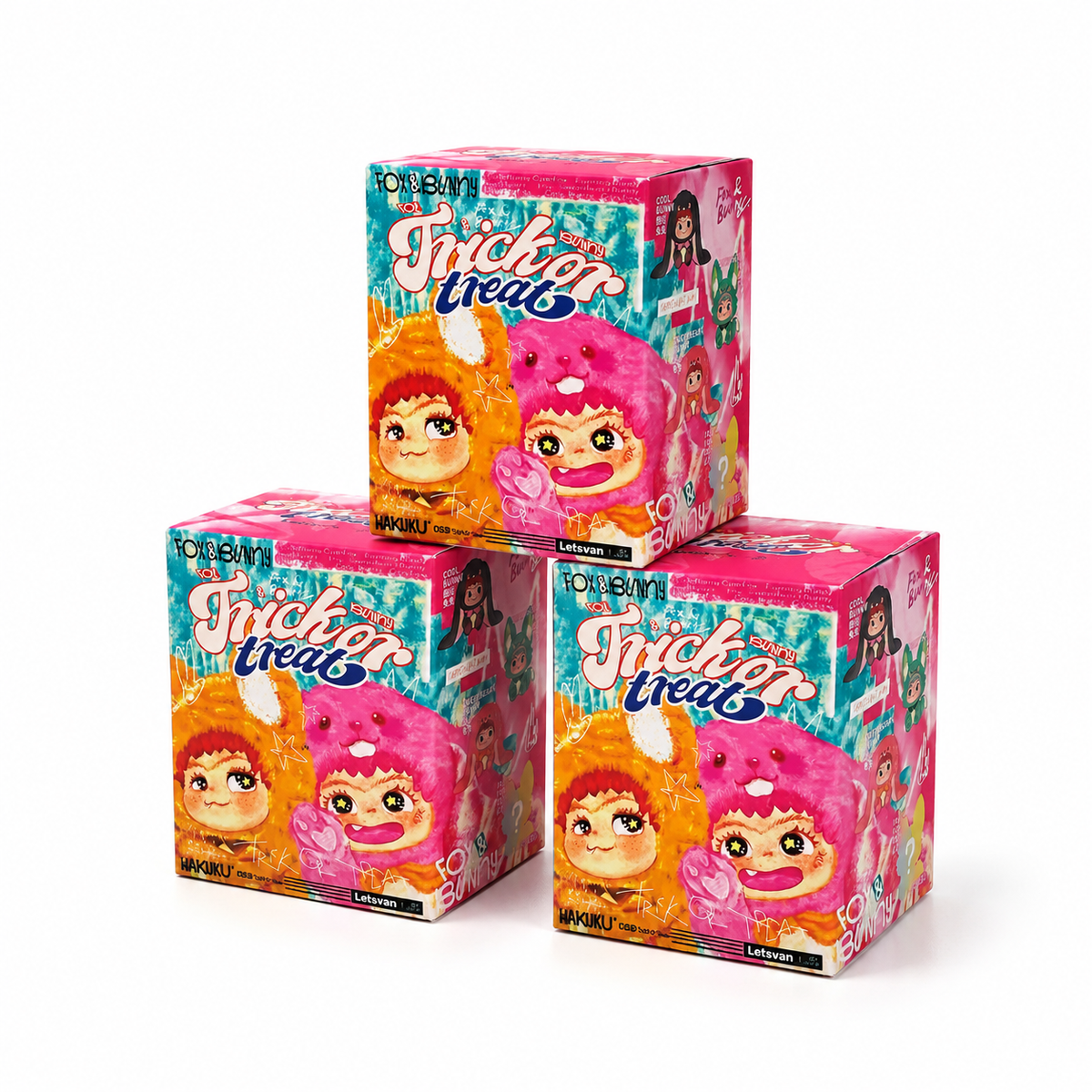 Blind Box Peluche Wakuku Fox & Bunny
