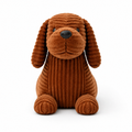 Peluche Chien Teckel Allongé en Velours Côtelé