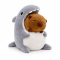 Peluche Capybara Requin Gris et Marron