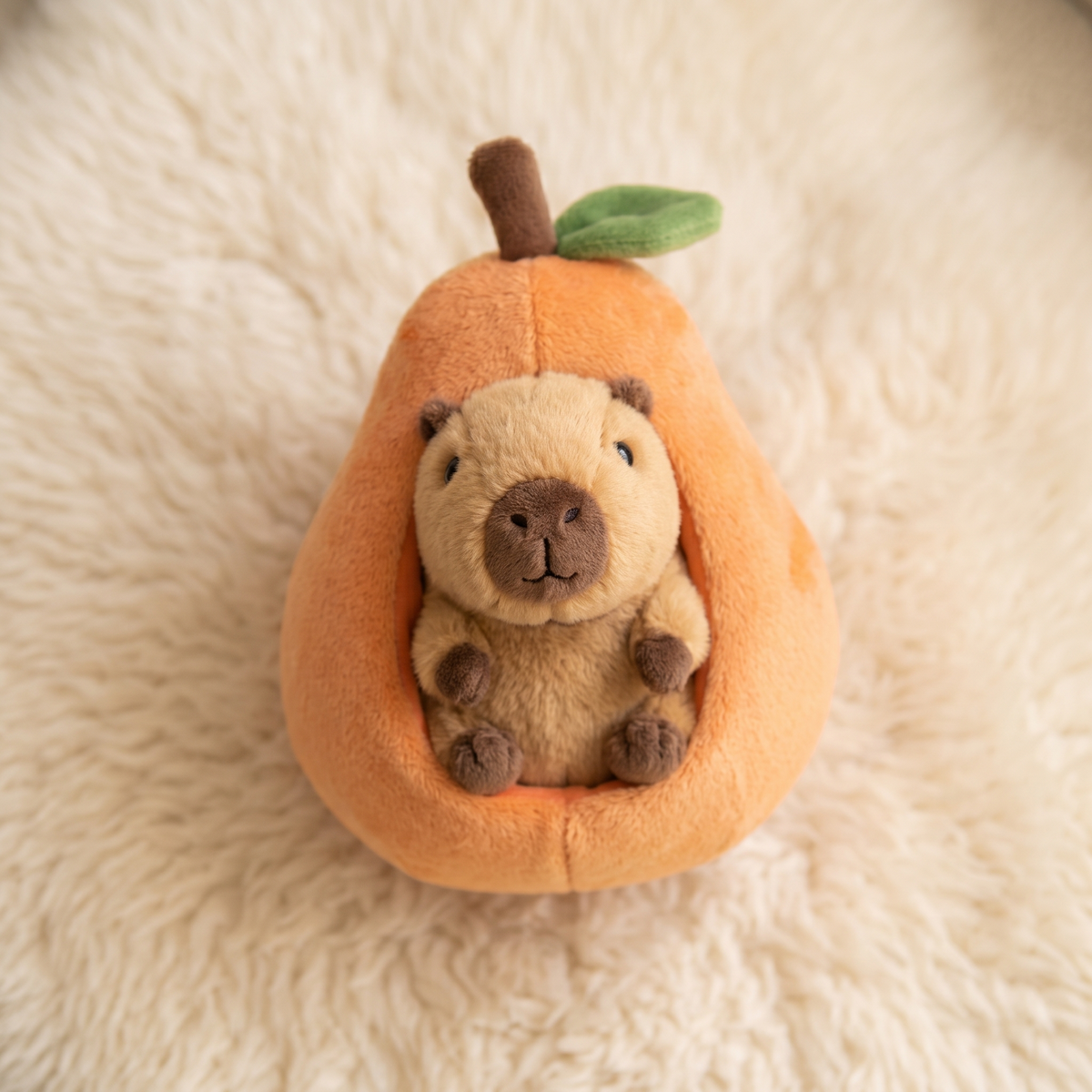 Peluche Capybara dans sa Coquille Pêche