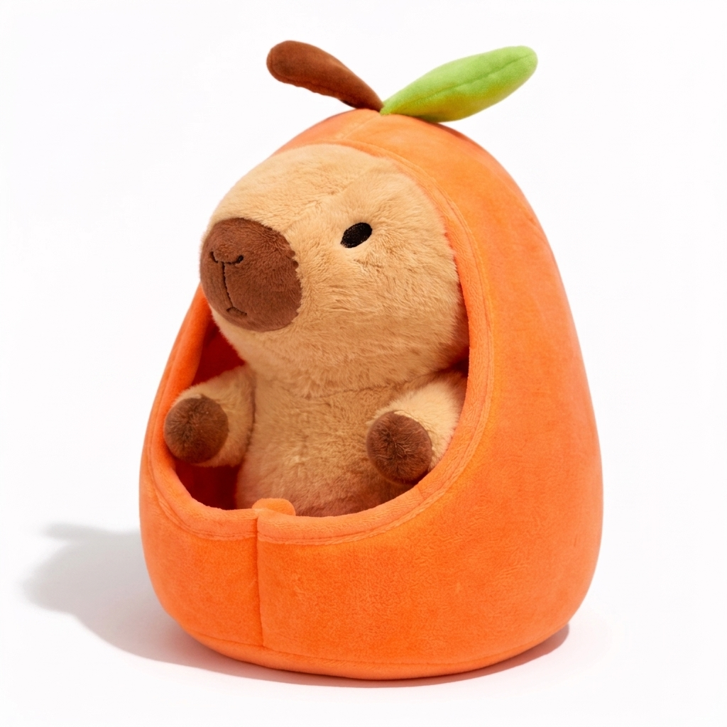 Peluche Capybara dans sa Coquille Pêche