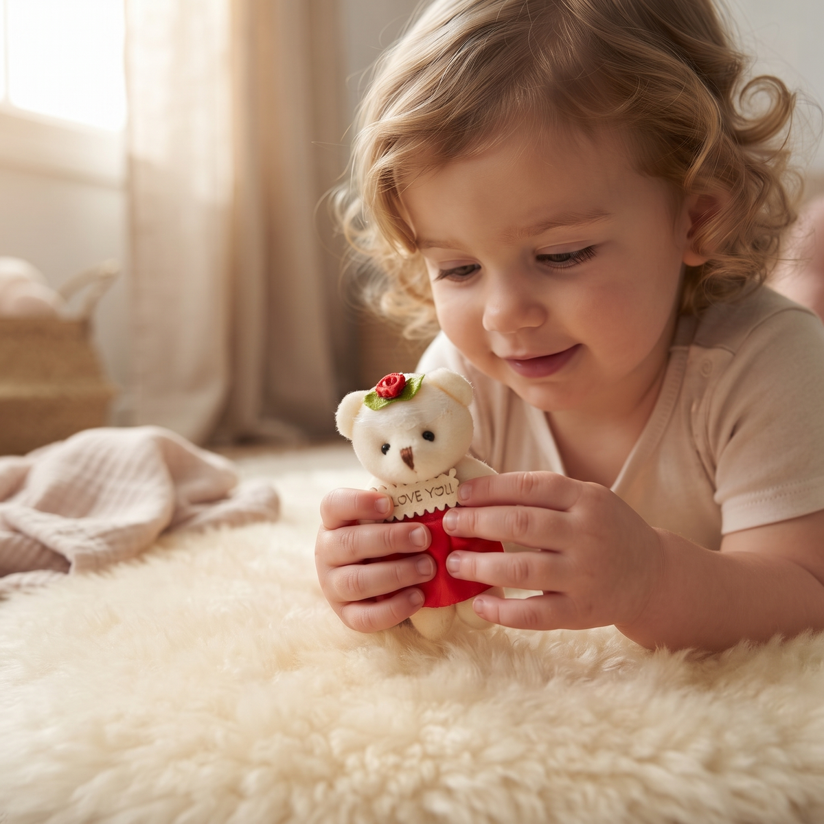 Geschenkset Plüschtier Liebe Bär und Rosen