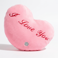Coussin Cœur I Love You Rose 35 cm