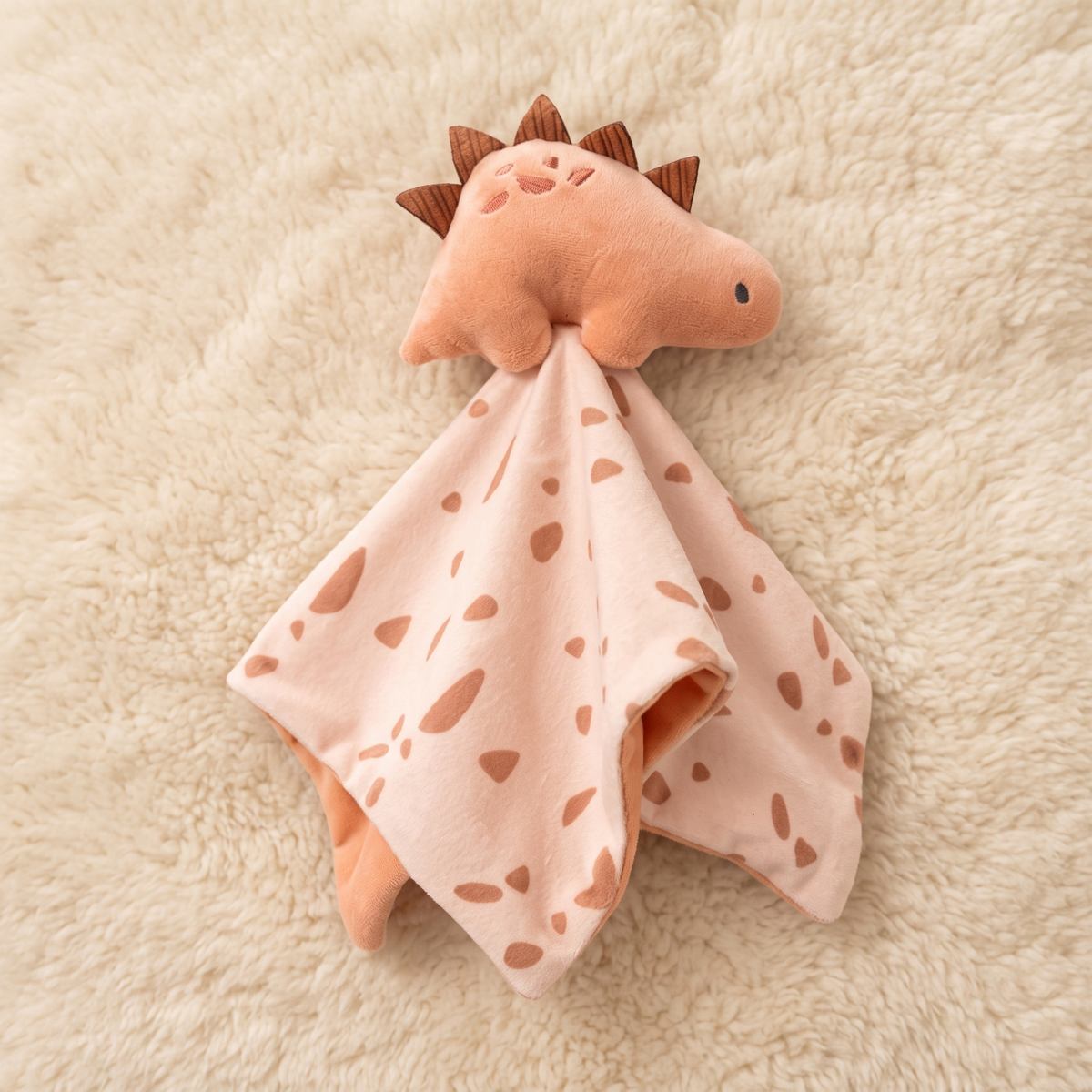 Doudou Dinosaure Pêche à Pois pour Bébé