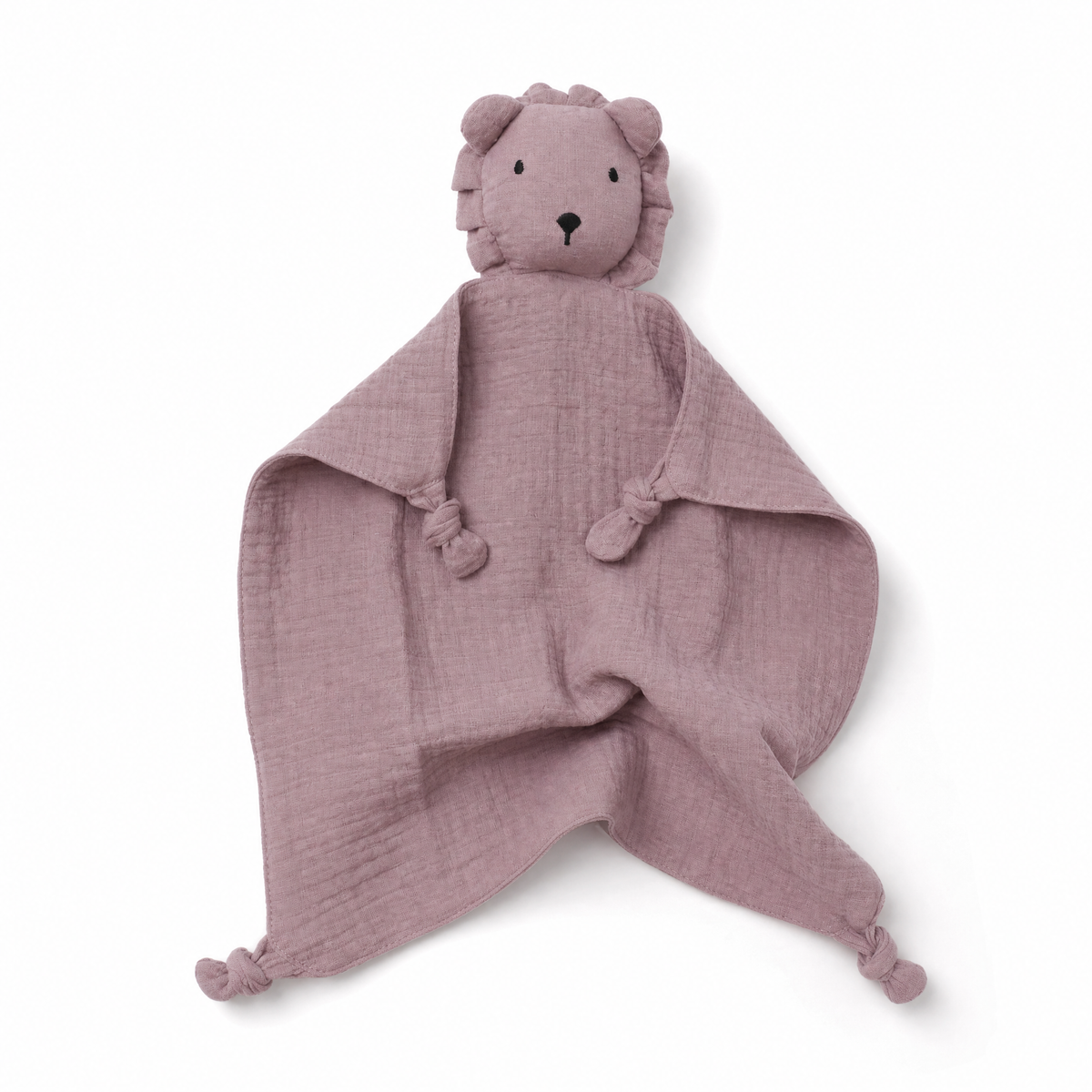 Doudou Lion en Mousseline Double Gaze