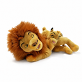 Duo Peluches Roi Lion Mufasa et Simba